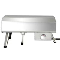 16 In. Propane Pizza Oven, Outdoor Pizza Oven in Stainless Steel, W/Rotating Pizza Stone — product view 2