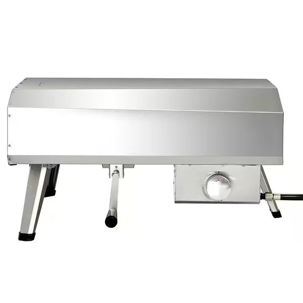 Propane Pizza Oven Built for Fast Outdoor Cooking, 16 Inch Rotating Stone, 19,100 BTU, Stainless Steel