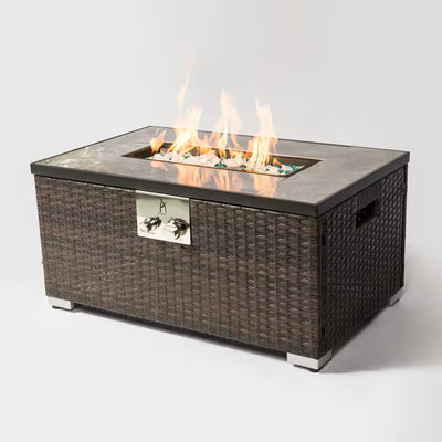 32 In. Propane Fire Pit Table, 40,000 BTU Auto-Ignition