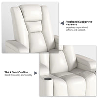 Faux Leather Power Home Theater Recliner