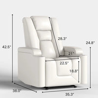Faux Leather Power Home Theater Recliner
