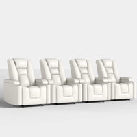 Faux Leather Power Home Theater Recliner