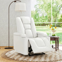 Faux Leather Power Home Theater Recliner