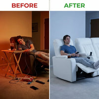 Faux Leather Power Home Theater Recliner — product view 4