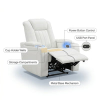 Faux Leather Power Home Theater Recliner — product view 7