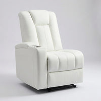 Faux Leather Power Home Theater Recliner — Studio Shot